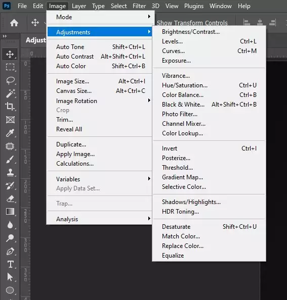 Open the photo and add an adjustment layer