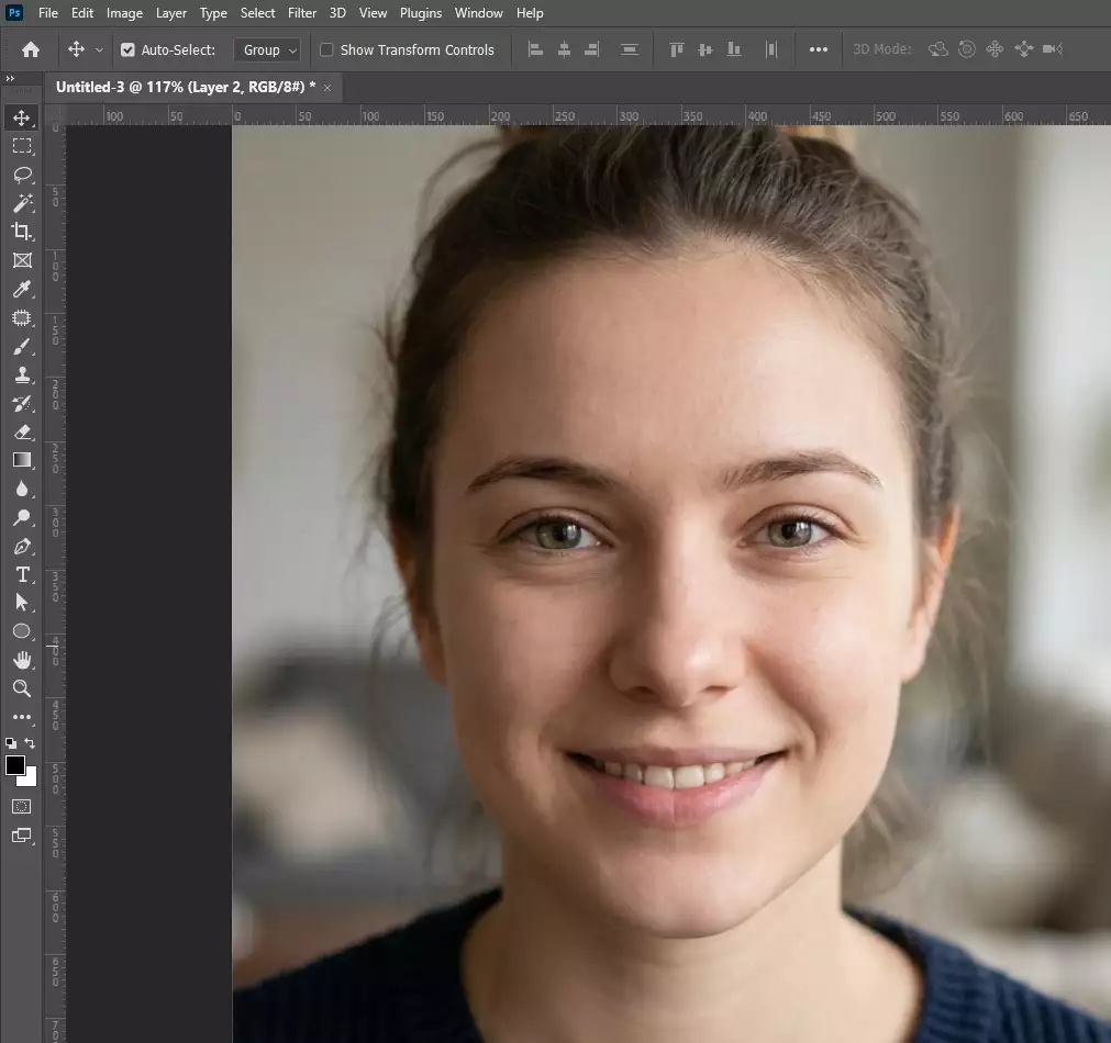 Paint and blend the retouch