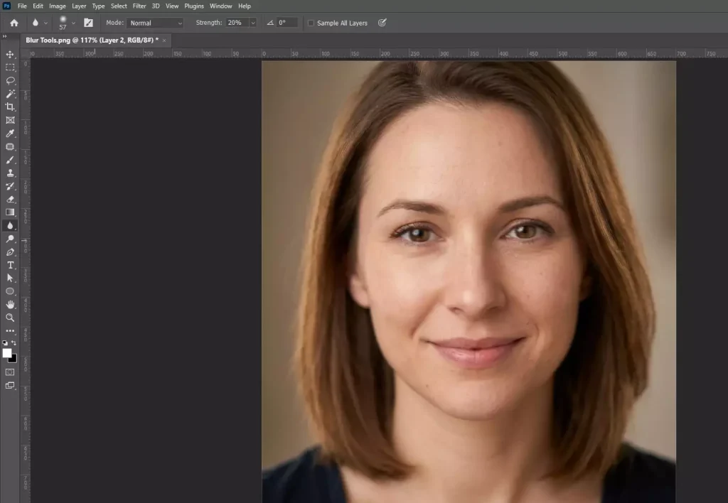 Paint over rough skin areas