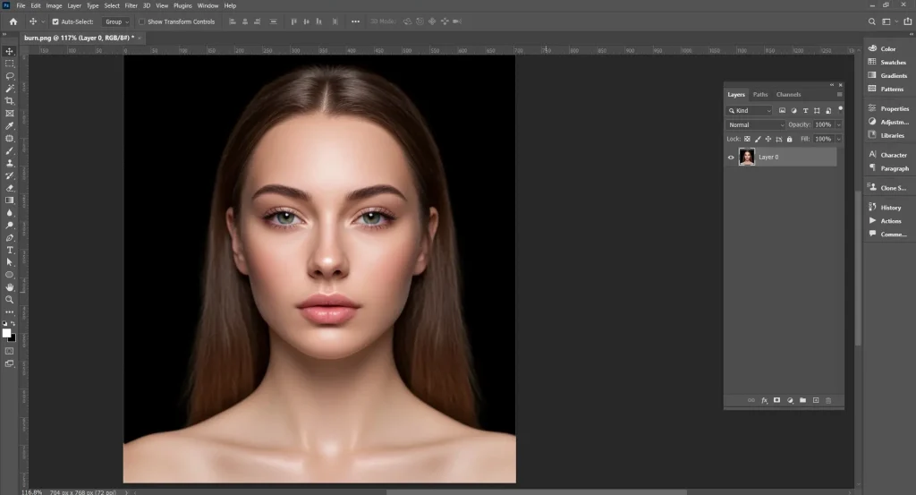 Paint to adjust light and shadow