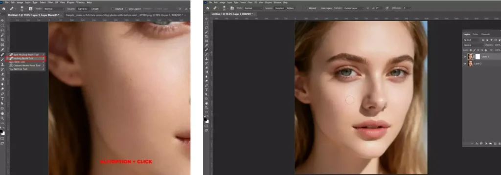 Repeat and blend the retouch